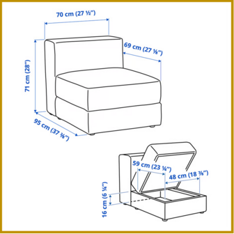 ZITBANK 03 - B70 X D95 X H71 CM