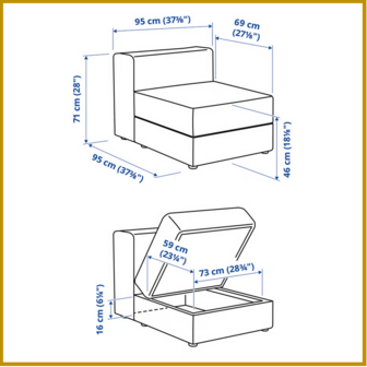 ZITBANK 03 - B95 X D95 X H71 CM