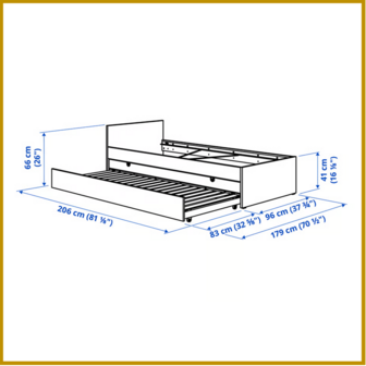BED 07 - 90/170 X 200 CM