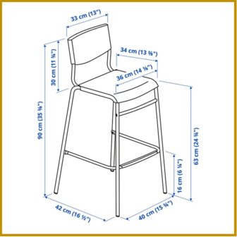 BARSTOEL 07 - B34/42XL36/40XH63