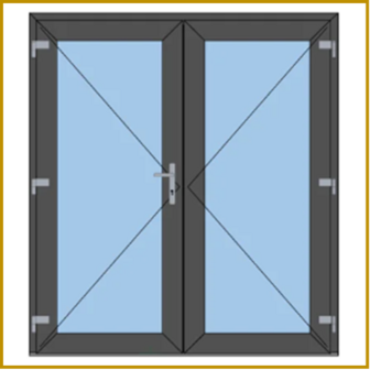 DUBBELE DEUR- 205X200 CM - GLAS