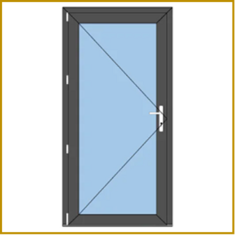 DEUR- 97X200 CM - GLAS