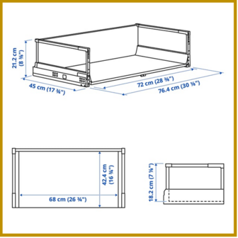 LADE 21 - B80 X D45 - HOOG