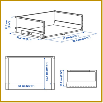 LADE 22 - B80 X D60 - HOOG