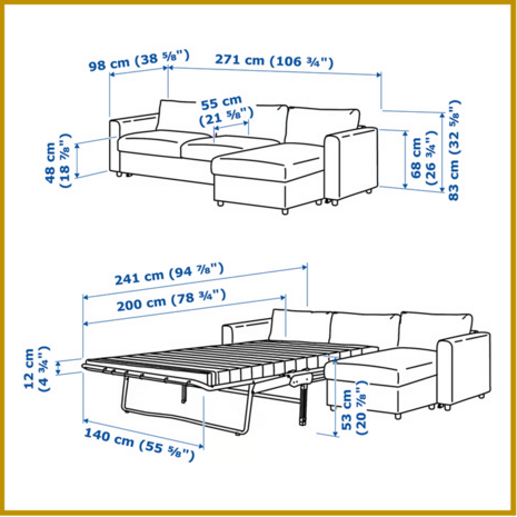 SLAAPBANK 06 - B98 X L 190 CM