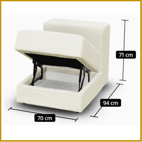 ZITBANK 03 - B70 X D95 X H71 CM