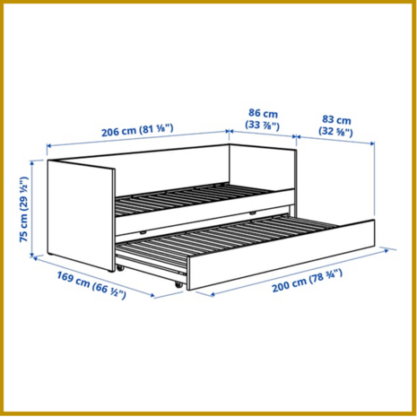 SLAAPBANK 02 - B80 X L200 CM 
