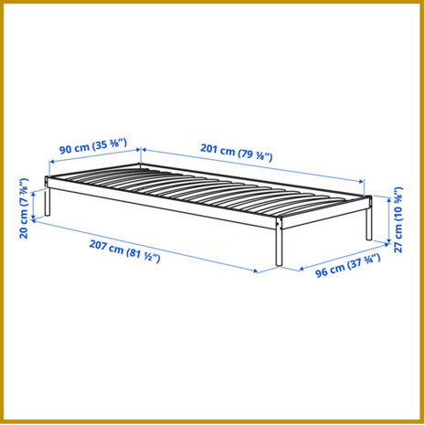 BED 04 - 90 X 200 CM