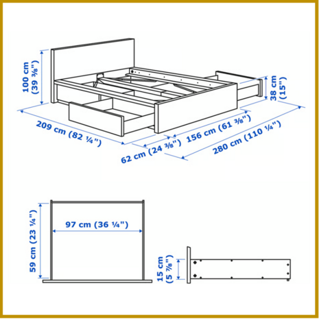 BED 15 - 140 X 200 CM