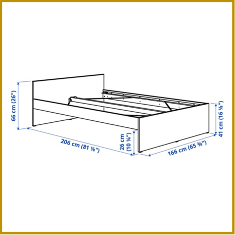 BED 21 - 160 X 200 CM