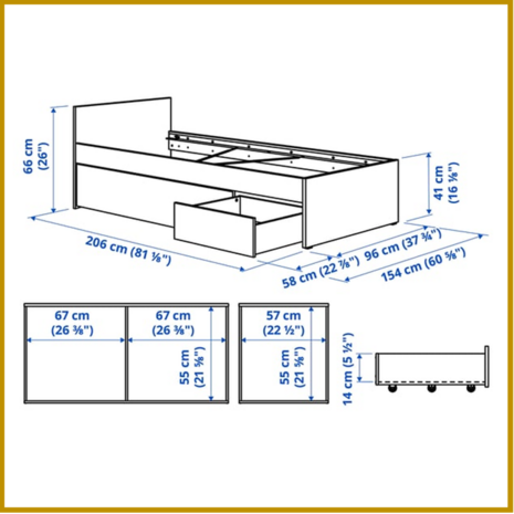 BED 06 - 90 X 200 CM
