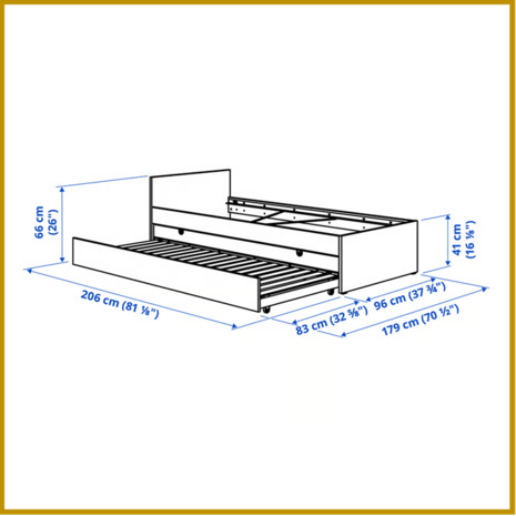 BED 07 - 90/170 X 200 CM