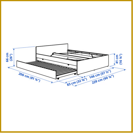 BED 18 - 140/220 X 200 CM
