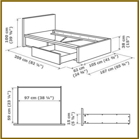 BED 08 - 90 X 200 CM