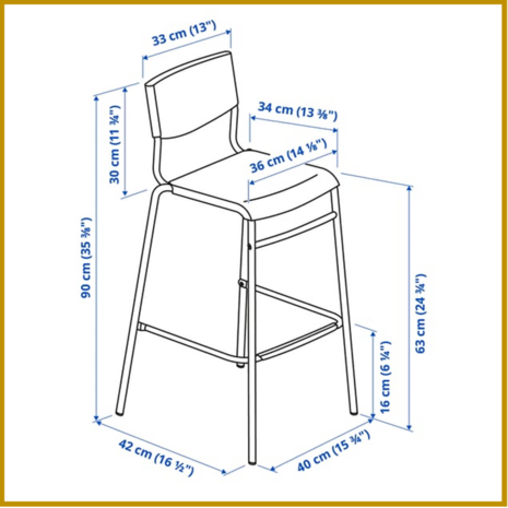 BARSTOEL 07 - B34/42XL36/40XH63