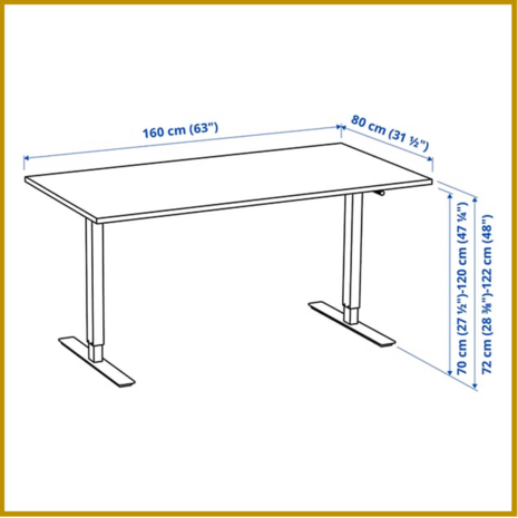 TAFEL 17 - B80XL160XH72/122
