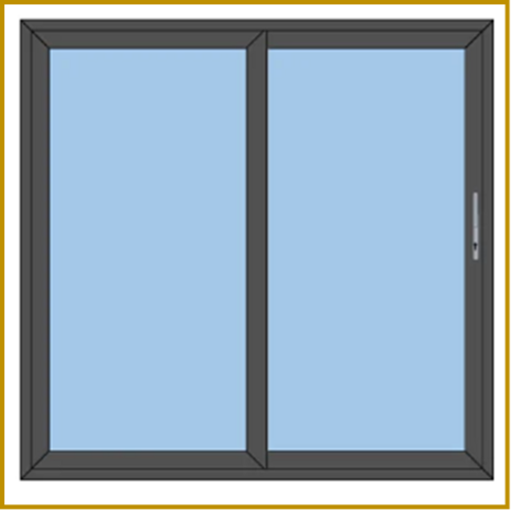SCHUIFDEUR- 269X239 CM - GLAS