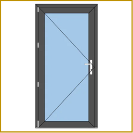 DEUR- 97X200 CM - GLAS