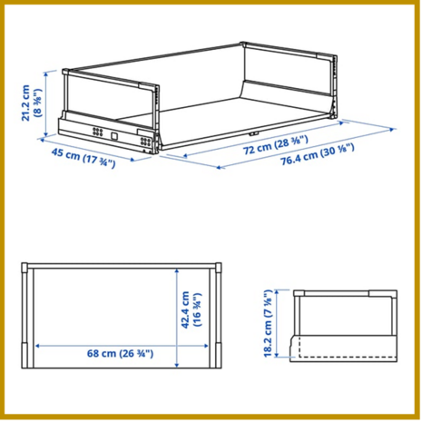 LADE 21 - B80 X D45 - HOOG