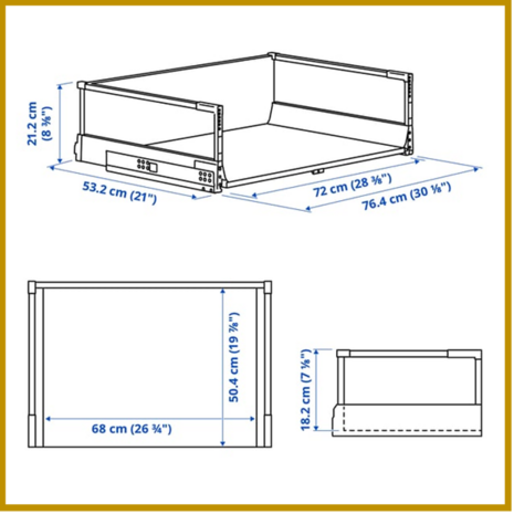 LADE 22 - B80 X D60 - HOOG